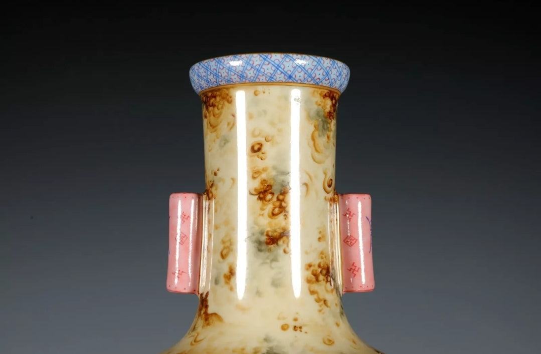 Fine Rare Qing Dynasty Chinese Porcelain Famille Rose Luohan Buddha Vase ANTIQUE